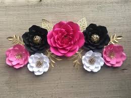 Kate Spade Theme Paper Flowers Set Paris Theme Paper Etsy In 2021 Paper Flowers Paper Flower Patterns Giant Paper Flowers