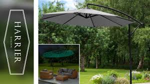 Please remember that the optimal weight on the parasol base should be around 50 kg. Harrier 3m Overhanging Parasol Umbrella Youtube