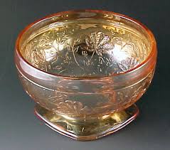 Did you scroll all this way to get facts about fostoria depression glass floral? Another Ruffled And Flower Jeannette Glass Pattern Floragold