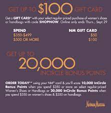 Get free gift card for 20% to 25% off your $250+ order with neiman marcus promo code. Neiman Marcus