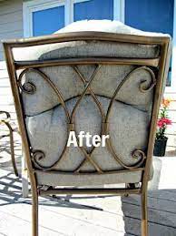 Brass color paint for wood. Crazy For Crafts Patio Furniture Transformation Painted Outdoor Furniture Metallic Painted Furniture Metal Outdoor Furniture