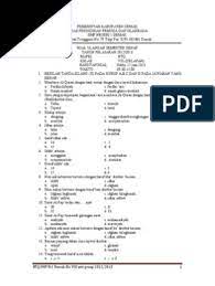 Soal bahasa jawa smp kelas 8 semester 1. Soal Bta Kls 8