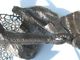 Del Hodges early 80's fabulous metal EAGLES in flight metal wall sculpture  jere