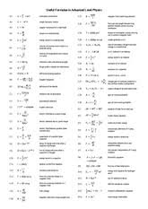Phy Formulae E Hong Kong Diploma Of Secondary Education Examination Physics The Following List Of Data Formulae And Relationships Will Be Provided In Course Hero