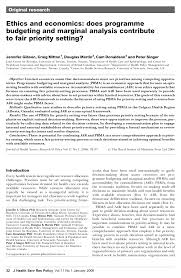 This column should answer your top health insurance questions. Pdf Ethics And Economics Does Programme Budgeting And Marginal Analysis Contribute To Fair Priority Setting