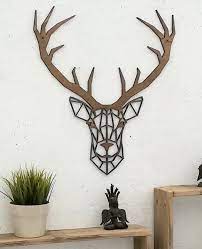 Geometric Dear Head Wood Wall Art Home Decor Christmas Decoration Holiday Decor Deer Homedecor Homede Deer Head Wall Art Deer Wall Art Dear Head Decor