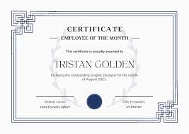 ★ simple & easy to Free Printable Employee Of The Month Certificate Templates Canva