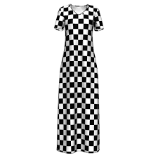 Black White Checkered Box Short Sleeve Maxi Dress Eightythree Xyz Clothing Maxi Dress With Sleeves Short Sleeve Maxi Dresses Maxi Dress