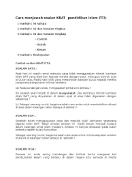 Cara Menjawab Soalan Kbat Pendidikan Islam Pt3 Pdf