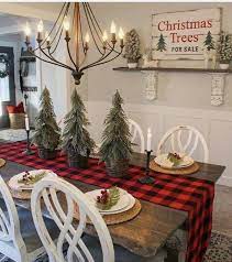Buffalo Plaid Table Runner Christmas Decorations Cheap Christmas Decorations Rustic Christmas Decor Diy