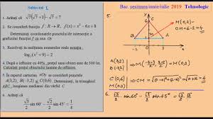 Check spelling or type a new query. Subiectul De Bacalaureat La Matematica Profil Tehnic Iulie 2019 Youtube