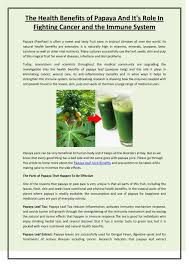 My Publications The Health Benefits Of Papaya And It S Role In Fighting Cancer And The Immune System Page 2 3 Created With Publitas Com