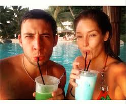 Photo : Example (Elliot John Gleave) et Erin McNaught en lune de miel en  mai 2013. Le couple, marié en mai 2013, a annoncé le 23 juillet 2014  attendre son premier enfant.