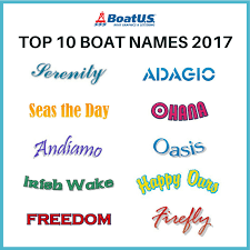 Custom boat lettering and graphics. The Boatus List Of Top 10 Boat Names Has Been Released Did Yours Make The List Boat Names Lettering Boat