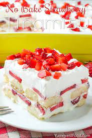 No Bake Strawberry Tiramisu Recipe Desserts Strawberry Tiramisu Baking