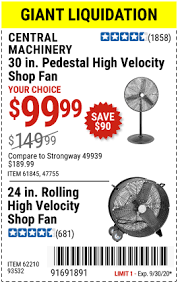 Central Machinery High Velocity Shop Fans For 119 99 Harbor Freight Tools Coupon Book Shop Fans