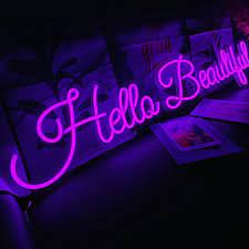 Selicor Hello Beautiful Neon Sign For Wall Decor Bedroom Etsy In 2021 Neon Signs Neon Wall Signs Custom Neon Lights