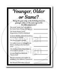 Check out our 1939 trivia selection for the very best in unique or custom, handmade pieces from our party games shops. 1949 Birthday Trivia Game 1949 Birthday Parties Instant Etsy 50th Birthday Party Games Birthday Party Games 50th Birthday Party
