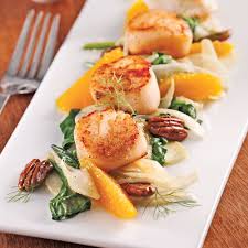 Petoncles Aux Pacanes Caramelisees Oranges Et Fenouil Je Cuisine Recipe Seafood Recipes Food Healthy Recipes