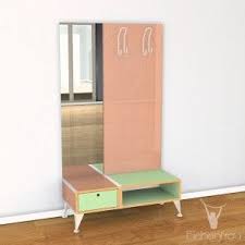 Eichenfrau Garderobe Form500 2 Mit Spiegel Schubkastenschrank Offenem Schrank Und Wandplatte Mit Mantelhaken 100x175x42 Cm Offener Schrank Garderobe Eiche