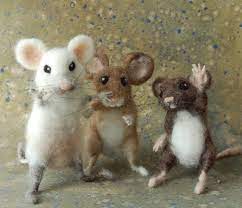 Mischeivous Mouse Felt Mouse Felt Animals Felt Art