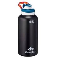 Gourde Randonnee 500 Bouchon Ouverture Rapide 0 6 Litre Aluminium Noir Gourde Bouchons Decathlon
