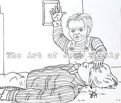 child s play coloring page andy et chucky etsy canada coloriage de voitures