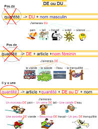 Reference Guide For Students To Determine Whether Or Not To Use De Or Du In A Sentence Grammaire French Language Lessons Teaching French Learn French