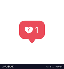 Red Broken Heart Like New Message Bubble Quantity Number Notifications Icons Templates Social Network App Ico Broken Heart Images Broken Heart Heart Drawing