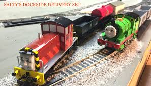 Salty S Dockside Delivery Deluxe Ho Scale Train Set Thomas And Friends Ho Scale Train Sets Ho Scale Trains Train Set