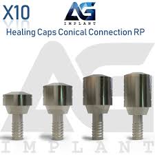 Details About 10 Healing Cap Conical Connection Rp Titanium For Abutment Dental Implant