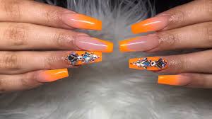 If you want to stand out, look no further and choose orange acrylic nails. Orange Set Acrylic Nails Youtube