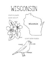 This coloring page belongs to these categories: Wisconsin Coloring Page State Bird And State Flower By Interactive Printables