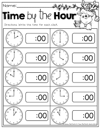 Time By The Hour Time Worksheets Kindergarten Math Worksheets Learning Math