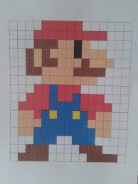Dibujos De Cuadricula De Mario Bros Dibujos En Cuadricula Sirena De Punto De Cruz Dibujos