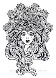 Girl With Long Hair In Art Nouveau Style People Characters Art Drawings Beautiful Long Hair Styles Art Nouveau