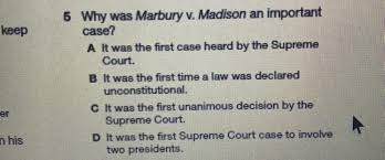 In the 1800 united states presidential election, thomas jefferson won over john adams. Why Was Marbury V Madison An Important Case Brainly Com