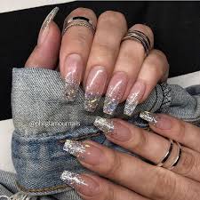 Tumblr Black And Clear Nails Uploaded By Jill Find Images And Videos About Pretty Tumblr And Nails On We Heart It The App To Get In 2020 Ballerina Style Nails Cute Acrylic Nails Gorgeous Nails