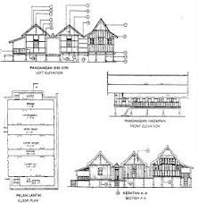 Gambar pohon hitam dan putih kayu daun bagasi satu warna. Building Conservation Lukisan Terukur Rumah Melayu Tradisional Di Malaysia Traditional House Plans Small Tropical House Thai House