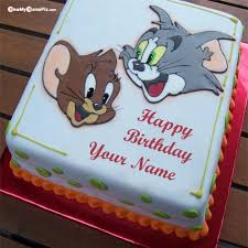 Each pennant is sewn onto cotton ivory twine. Tom And Jerry Kids Birthday Wishes Cake With Name Picture