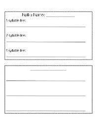 How to write a haiku. Haiku Blank Worksheets Teaching Resources Teachers Pay Teachers