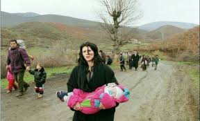 Three people were injured when a group of albanians assaulted serb refugees during saint's day celebrations in a. War In Kosovo War Refugees Refugee Bosnian War