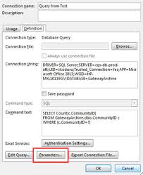 Erstellen Einer Parameterabfrage In Microsoft Query Excel