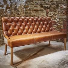 Simple and retro design, perfectly blend in with any type of home decor. Leather Dining Bench Harris Tweed Dining Bench Curiosity Interiors