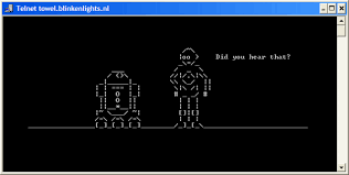 In any case, use ramdebug first to verify that the new firmware. 2018 And Telnet Towel Blinkenlights Nl Still Works For Watching Star Wars In Ascii Starwars