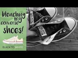 How To Bleach Converse Shoes Our Wild Life Youtube