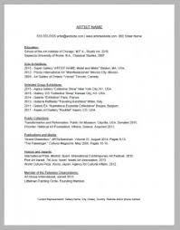 The Artist Cv Agora Gallery Advice Blog