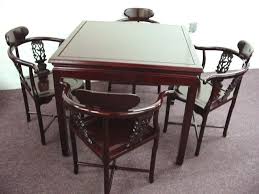 Mahjong Table Chairs Mahjong Table Game Room Decor Rosewood Dining