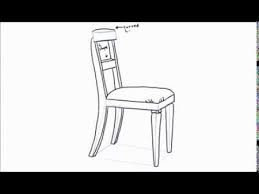 Its primary features are two pieces of a durable material, attached as back and seat to one another at a 90° or slightly greater angle, with usually the four corners of the horizontal seat attached in turn to four legs—or other parts of the seat's underside attached to three legs or to a shaft about which a. How To Draw A Chair Youtube