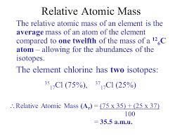 To calculate percentage abundance, we must first know the fractional abundance of each isotope. Quantitative Chemistry Part 1 Isotopes Standard Atom For Mass Relative Atomic Mass Formula Mass Percentage Composition Ppt Download